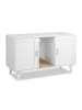 relaxdays Katzenschrank in Weiß - (B)120 x (H)65 x (T)52 cm