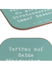 Mr. & Mrs. Panda Glas-Untersetzer Spruch Erste Erfahrungen im St... in Meeresbrise