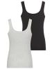 Kangaroos Tanktop in hellgrau-schwarz