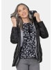 GOLDNER Kurzgröße:  Lange Steppjacke Lange Steppjacke mit Kapuze in schwarz