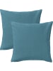 Erwin Müller Baumwolle Kissenhülle 2er-Pack London in türkis