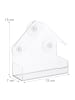 relaxdays 3x Fenster-Vogelfutterhaus in Transparent - (B)15 x (H)15 x (T)7 cm