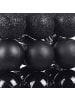 relaxdays 76-tlg. Weihnachtskugeln Set in Schwarz