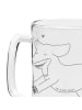 Mr. & Mrs. Panda Glas Bierkrug Hund Dackel ohne Spruch in Transparent