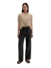 Leinenhose straight in Schwarz