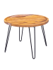 KADIMA DESIGN Couchtisch | Sheesham, Haarnadel-Design, Retro, Rund