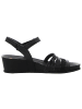 *art Keilsandalette in schwarz
