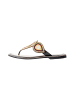 usha FESTIVAL Damen Sandalen Mit Perlenstickerei in Schwarz Mehrfarbig