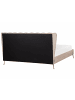 Beliani Doppelbett MIRIBEL in Beige/Gold - (W) 207 x (H) 112 x (L) 218 cm