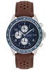 Gigandet Quarzuhr Chronograph "RACETRACK" in Braun/Silber/Blau