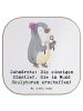 Mr. & Mrs. Panda Glas-Untersetzer Zahnarzt Künstler mit Spruch in Weiß