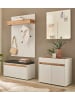 Furn.Design Garderobe 5-teilig Set weiß, Eiche Wotan 190 cm, viel Stauraum