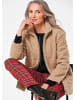 GOLDNER Stilvolle Kurzjacke mit Stehkragen in camel