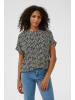 Kaffe Bluse ärmellos KAamber Loose fit in Black/Chalk Graphic Lines