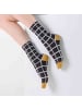 MUNADUNA 2er-Pack 3D-Relief Karomuster-Fashionsocken-Farb-Mix