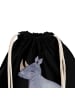 Mr. & Mrs. Panda gym tasche Einhorn Nashorn mit Spruch in Schwarz