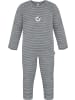 Normani Outdoor Sports 2x Baby Merino Strampler Waverly in Grau gestreift