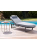 Beliani Gartenliege RONCOLO in Grau/Schwarz - (W) 128 x (H) 40 x (L) 70 cm