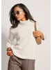 MADELEINE Rollkragen-Pullover mit 3/4-Arm in wollweiß