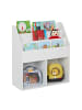 relaxdays Kinderbücherregal in Weiß - (B)72 x (H)79 x (T)30 cm