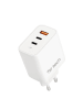 Wisam® Teltech Power-Ladegerät GaN USB / 2x USB-C 65W QC PD weiß TCH-07