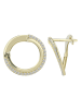 Adeliás Damen Ohrringe – Ohrstecker aus 333 Gold mit Zirkonia in gold