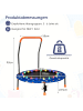 COSTWAY Trampolin mit Griff & LED 3-6 Jahre in Blau