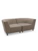 58 aufm Kessel GARTENLOUNGE Sofa 2-Sitzer Brandie 206x77x103 mit Outdoorbezug braun