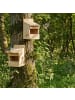 relaxdays 2 x Halbhöhle-Nistkasten in Natur - (B)12 x (H)20 x (T)15,5 cm
