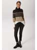 Aniston CASUAL Strickpullover in dunkelbraun-braun-hellbraun-wollweiß