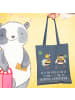 Mr. & Mrs. Panda Tasche Hummeln Kleeblatt mit Spruch in Indigo Blue