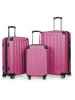 Hauptstadtkoffer Spree - Koffer-Set 3 Trolley Hartschale Koffer Gepäckset, TSA, 4 Rollen (S, M & L) in Pink