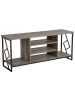 Beliani TV-Schrank FORRES in Braun/Schwarz - (W) 140 x (H) 60 x (L) 40 cm