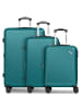 Check.In Paradise 2.0 4 Rollen Kofferset 3-teilig mit Dehnfalte in smaragd green