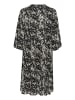 Kaffe Kleid KAhera A-shape in Black/White Graphic Snake