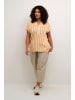 KAFFE curve Ärmellose Bluse KCsida Regular fit in Feather Gray / Melon Stripe