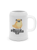 Mr. & Mrs. Panda Bierkrug Mops mit Spruch in Weiß