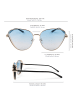 styleBREAKER Cateye Sonnenbrille in Gold / Violett-Gelb Verlauf