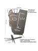 UNUS Gartenstecker Abstraktes Gesicht Mann mit Pflanzschalenhalter in Silber