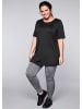sheego Longshirt in schwarz