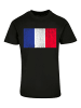 F4NT4STIC T-Shirt Frankreich Flagge France distressed in schwarz