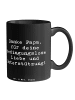 Mr. & Mrs. Panda Becher Spruch Danke Papa mit Spruch in Schwarz