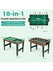 COSTWAY 10 in 1 Multi Spieltisch Tischkicker in Braun