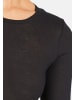 Hanro Unterhemd / Shirt Langarm Ultralight in Schwarz