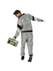 tectake Herrenkostüm  Retro 80er 90er Jahre Disco Jogginganzug  Glamouröser Disco-Look: