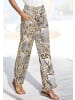 LASCANA Palazzohose in creme-khaki-hellblau-braun bedruckt