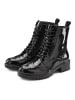 LASCANA Schnürboots in schwarz-shiny