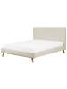 Beliani 2-tlg Doppelbett TALENCE in Beige/Braun