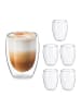 relaxdays 6 x Latte Macchiato Gläser in Transparent - 350 ml
