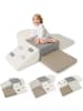 COSTWAY 6 tlg. Softbausteine Kinder mit Kletterfelsen in Beige